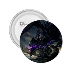 Black & Purple Dragon 2 25  Button Pin by GamingGrunties