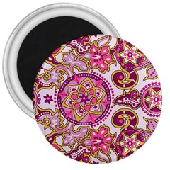 Floral Fantasy 3  Button Magnet by Contest1702305