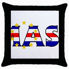 Mass Cape Verde Black Throw Pillow Case