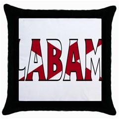 Alabama Black Throw Pillow Case