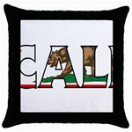 Cali Black Throw Pillow Case Front