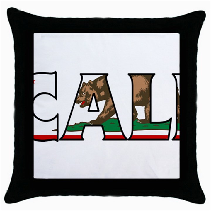 Cali Black Throw Pillow Case