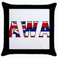 Hawaii Black Throw Pillow Case by worldbanners