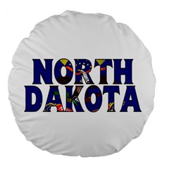 North Dakota 18  Premium Round Cushion 