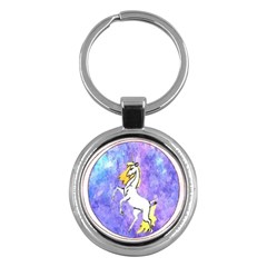 Framed Unicorn Key Chain (round) by mysticalimages