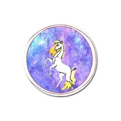 Framed Unicorn Magnet 3  (round) by mysticalimages