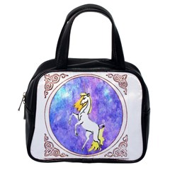 Framed Unicorn Classic Handbag (one Side) by mysticalimages