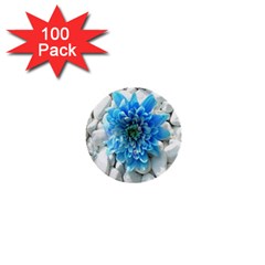 Blue 1  Mini Button (100 Pack)