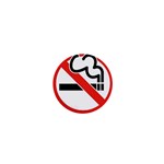 No Smoking 1  Mini Button Magnet Front