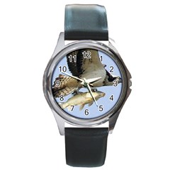 972365 574168389308603 1915470104 N Round Metal Watch (silver Rim)