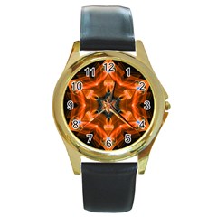 Smoke Art 1 Round Metal Watch (gold Rim)  by smokeart