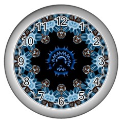 Smoke Art 2 Wall Clock (silver)