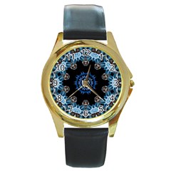 Smoke Art 2 Round Metal Watch (gold Rim)  by smokeart