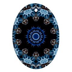 Smoke Art 2 Oval Ornament (two Sides)