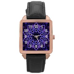 Smoke Art (2) Rose Gold Leather Watch 