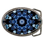 Abstract smoke  (3) Belt Buckle (Oval) Front