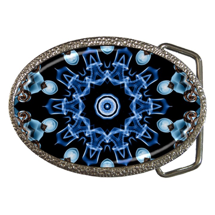 Abstract smoke  (3) Belt Buckle (Oval)