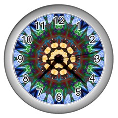 Smoke Art  (10) Wall Clock (silver)