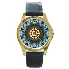 Smoke Art  (10) Round Metal Watch (gold Rim)  by smokeart