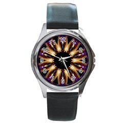  Smoke Art (17) Round Metal Watch (silver Rim) by smokeart