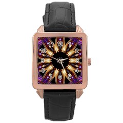  Smoke Art (17) Rose Gold Leather Watch  by smokeart