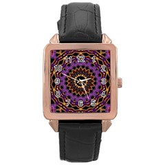 Smoke Art (18) Rose Gold Leather Watch  by smokeart