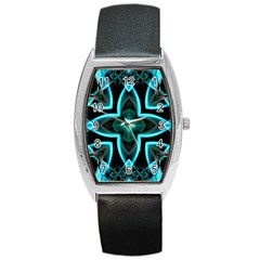 Smoke art (21) Tonneau Leather Watch