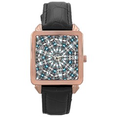  Smoke Art (24) Rose Gold Leather Watch 