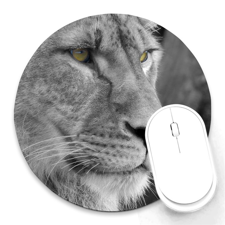 Lion 1 8  Mouse Pad (Round)