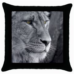 Lion 1 Black Throw Pillow Case