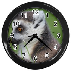 Ring Tailed Lemur  2 Wall Clock (black) by smokeart