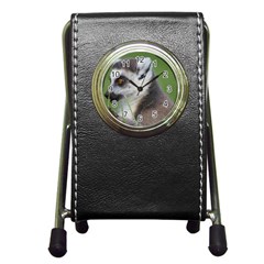 Ring Tailed Lemur  2 Stationery Holder Clock by smokeart