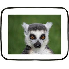 Ring Tailed Lemur Mini Fleece Blanket (two-sided) by smokeart