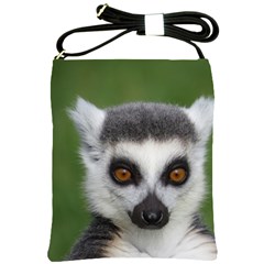 Ring Tailed Lemur Shoulder Sling Bag by smokeart