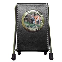 Tiger Stationery Holder Clock by smokeart