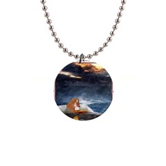 Stormy Twilight Ii [framed]  Button Necklace by mysticalimages