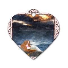 Stormy Twilight Ii [framed]  Dog Tag Heart (one Sided)  by mysticalimages