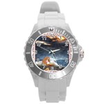 Stormy Twilight Ii [framed]  Plastic Sport Watch (Large) Front