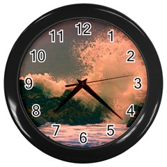 Big Wave Wall Clock (black) by designsbyvee