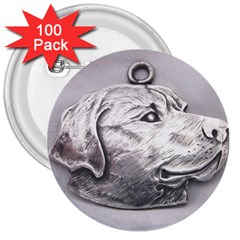 Labrador 3  Button (100 Pack) by BDT1