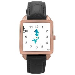 Ocean Rose Gold Leather Watch  by Contest1707506