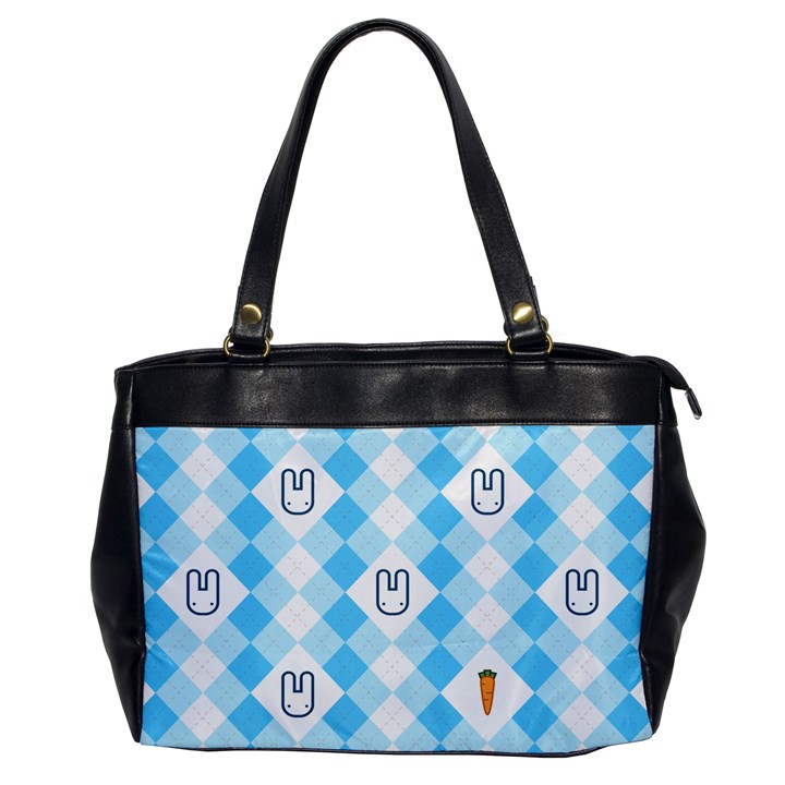 Plaid Bunny Oversize Office Handbag (One Side)