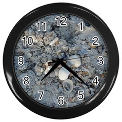 Sea Shells On The Shore Wall Clock (black) by createdbylk