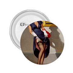 Retro Pin-up Girl 2 25  Button