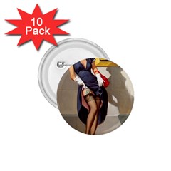 Retro Pin-up Girl 1 75  Button (10 Pack) by PinUpGallery