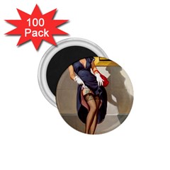 Retro Pin-up Girl 1 75  Button Magnet (100 Pack) by PinUpGallery