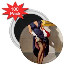 Retro Pin-up Girl 2 25  Button Magnet (100 Pack) by PinUpGallery