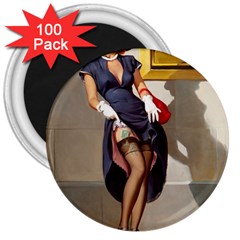 Retro Pin-up Girl 3  Button Magnet (100 Pack) by PinUpGallery