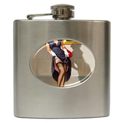 Retro Pin-up Girl Hip Flask by PinUpGallery