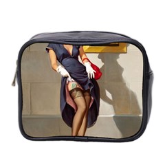 Retro Pin-up Girl Mini Travel Toiletry Bag (two Sides) by PinUpGallery